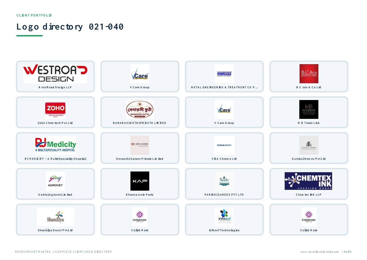 Recruitment Mantra client logos 021 to 040