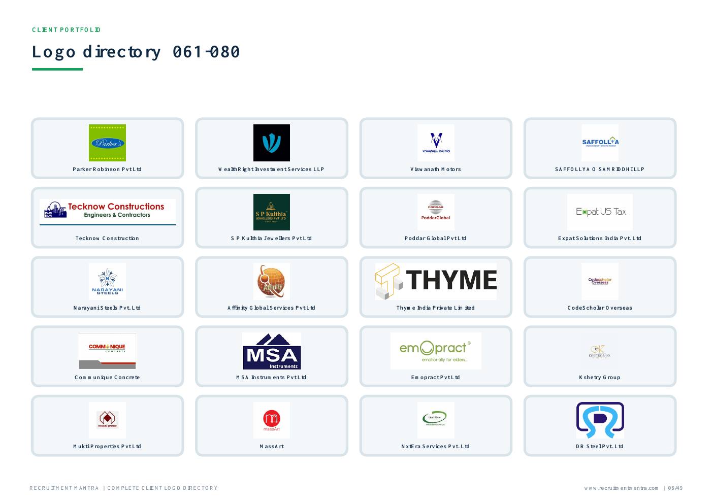 Recruitment Mantra client logos 061 to 080